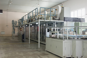 factory and equipment for the production of pampers