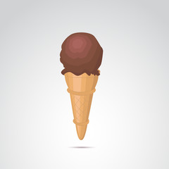 Ice cream icon. Vector art.