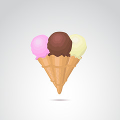 Ice cream icon. Vector art.