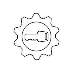 Security key device icon vector illustration graphic design