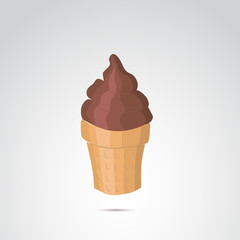 Ice cream icon. Vector art.