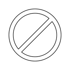 Prohibited round sign icon vector illustration graphic design