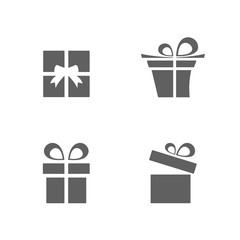 Isolated gifts icons set on white background