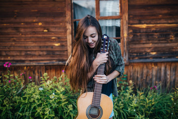 the girl with a guitar