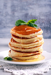 Pancakes with honey