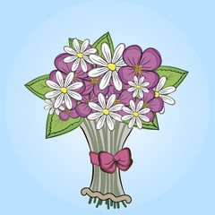 Cute bouquet of  flowers