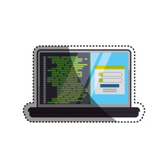 Computer programming technology icon vector illustration graphic design