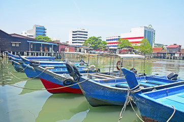 Fototapeta na wymiar Water village boats