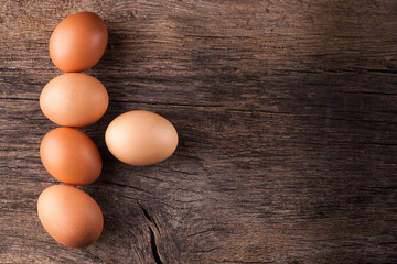 Eggs on a table