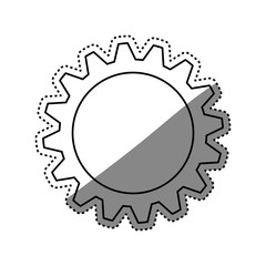 Gear machinery piece icon vector illustration graphic design