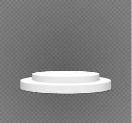 the podium on a beautiful background.white scene.vector illustration.