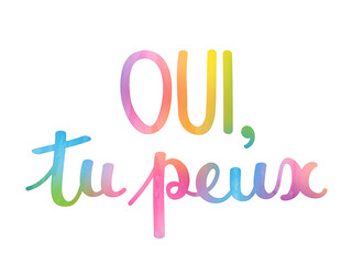 Aquarelle OUI TU PEUX