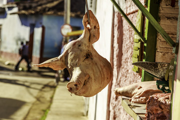 Butcher in Cuba