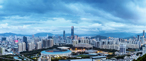 Fototapeta premium China's Shenzhen city in the night