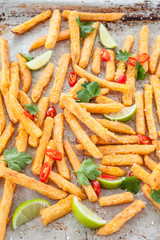 Pommes frites aus Suesskartoffeln