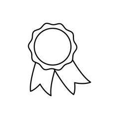 Award ribbon isolated icon vector illustration graphic design