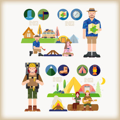 Fototapeta premium camping 