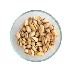 Pistachios in a Round Bowl Isolated