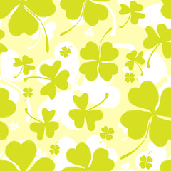 Spring Pattern with Green Clover
