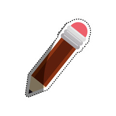 Wooden pencil isolated icon vector illustration graphic design