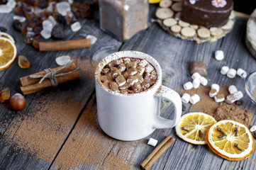 Obraz na płótnie Canvas Cocoa with marshmallows