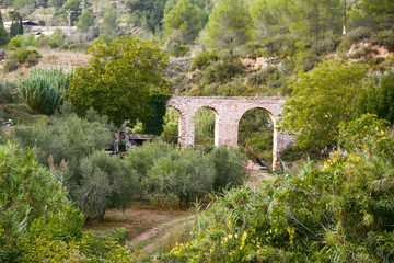 Fototapeta na wymiar Le pont Femades, Armentera, Catalogne, Espagne