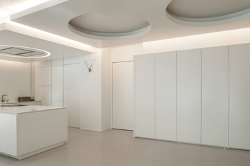 Luxury apartment, white kitchen