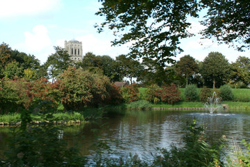 Landscape in the centre of the old historic fortress Brielle