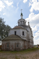 Fototapeta na wymiar View of the renovated church of Leonti of Rostov in Veliky Ustyug, Vologda region, Russia