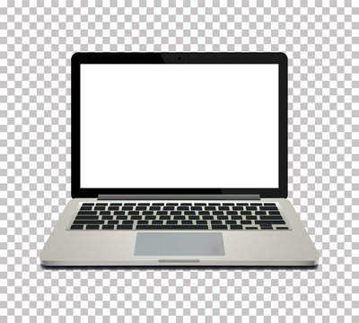 laptop, computer, realistic,isolated background