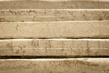 Detail and textured of cement ladder, view from the front