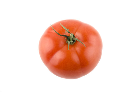 Fresh red tomato isolated on a white background