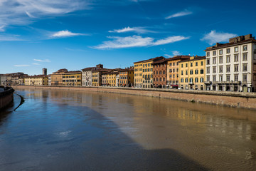 Obraz premium Arno river in Pisa, Tuscany, Italy