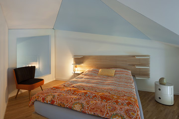 Luxury apartment, modern bedroom