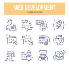 Web Development Doodle Icons