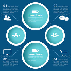 Business circle infographic presentation template. Vector illustration.