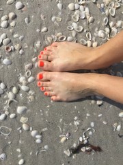 Feet on the beach