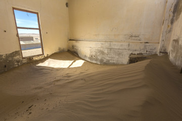 Wind swept sand in room