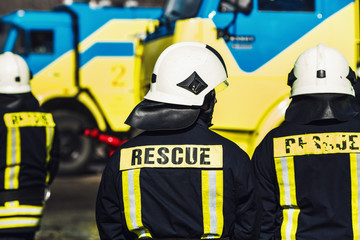 firefighter portrait on duty