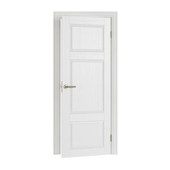 Door isolated on white background. 3D rendering.