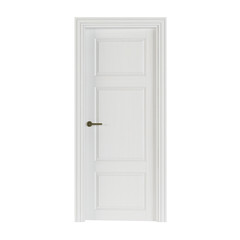 Fototapeta premium Door isolated on white background. 3D rendering.