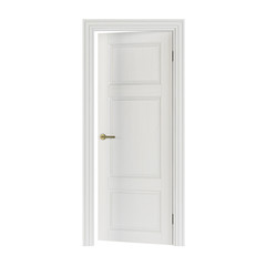 Door isolated on white background. 3D rendering.