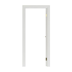 Door isolated on white background. 3D rendering.