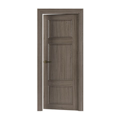 Door isolated on white background. 3D rendering.