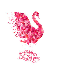 Happy Bird day! Vector card.