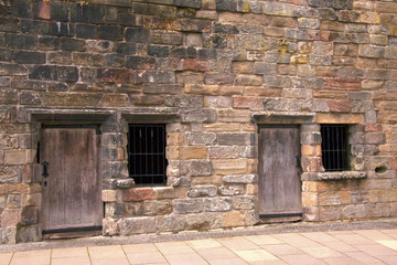 Fototapeta na wymiar Old jailhouse outside Stirling Castle in Scotland