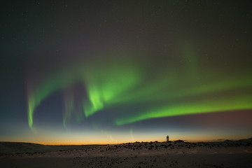 Aurora Borealis or Northern Lights.
