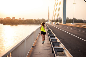 Sunset fitness on the bridge