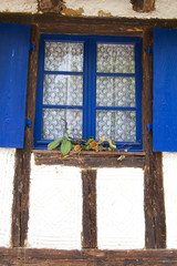 Half timbered house at the ecomusee in Alsace