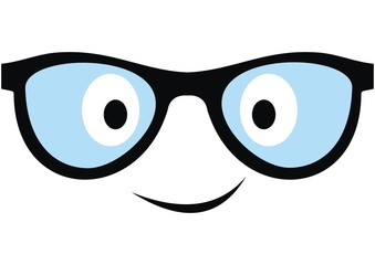 Smile glasses, vector icon
